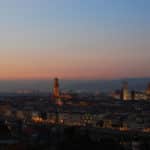 View over Florence in the evening
