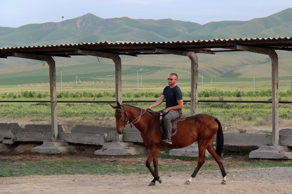 riding akhal-teke horses in Ashgabat Turkmenistan