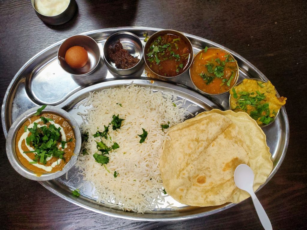 what goes into a Rajasthani thali