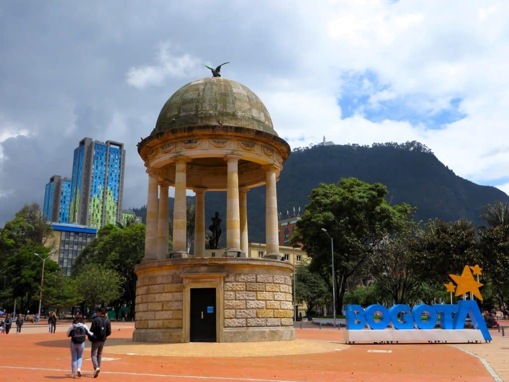 Bogota Colombia Periodistas Park with Monserrate things to do in Bogota