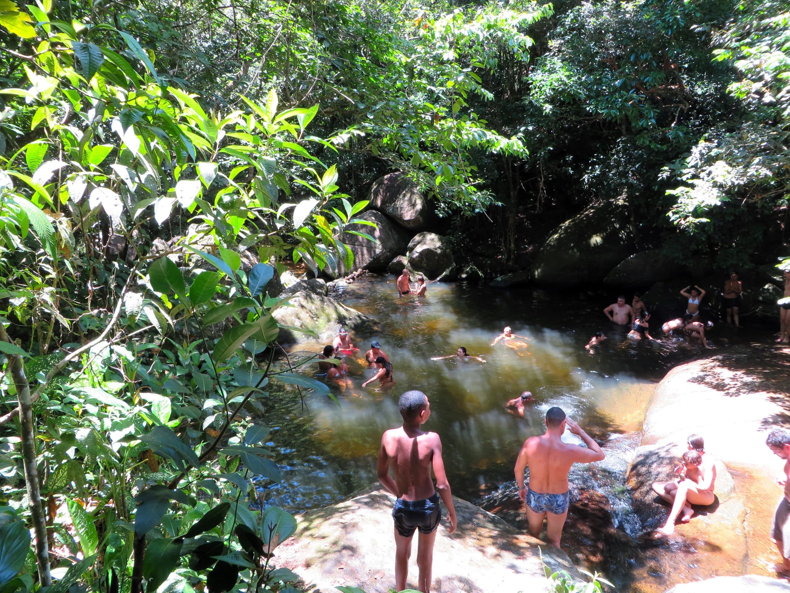 Hiking the Abraão Loop swimming hole